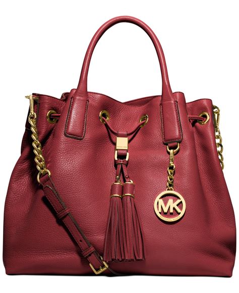 michael kors red and black purses